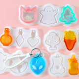 3 IN 1 Cartoon DIY KeyChain Resin Mold Hanging Decoration Pendant Epoxy Silicone