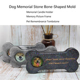 Dog Memorial Stone Resin Mold with Photo Frame