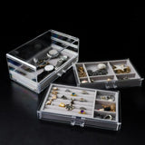 3 Layer Jewelry Box Organizer Storage Box Large Capacity Drawer Jewelry Case