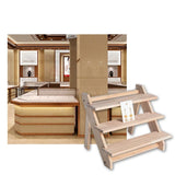 3-Layer Jewelry Display Tray Solid Wood Holder