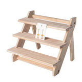 3-Layer Jewelry Display Tray Solid Wood Holder