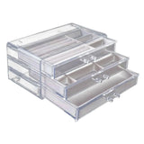 3 Layer Jewelry Storage Box Organizer, Inner Velvet Jewelry Case