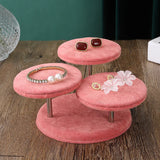 3 Layer Round Jewelry Display Stand - Bracelet Chain Watch Holder Rack