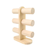 3-Layer Wooden Jewelry Display Stand for Earrings, Bracelet, Necklace, Rings