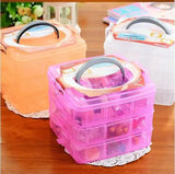 3-Layer Pearl Storage Box Jewelry Bead Organizer Case