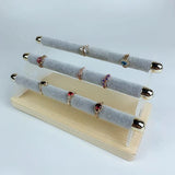 Acrylic Suede Ring Storage Display Rack Jewelry Organizer