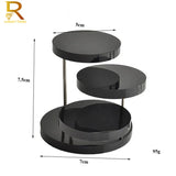 3-Layer Clear Acrylic Jewelry Display Stand Necklace Earring Ring Organizer