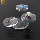 3-Layer Clear Acrylic Jewelry Display Stand Necklace Earring Ring Organizer