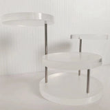 3-Layer Acrylic Stainless Steel Jewelry Display Stand