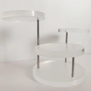 3-Layer Acrylic Jewelry Display Stand Necklace Earring Ring Show Rack