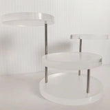 3-Layer Acrylic Jewelry Display Stand Necklace Earring Ring Show Rack
