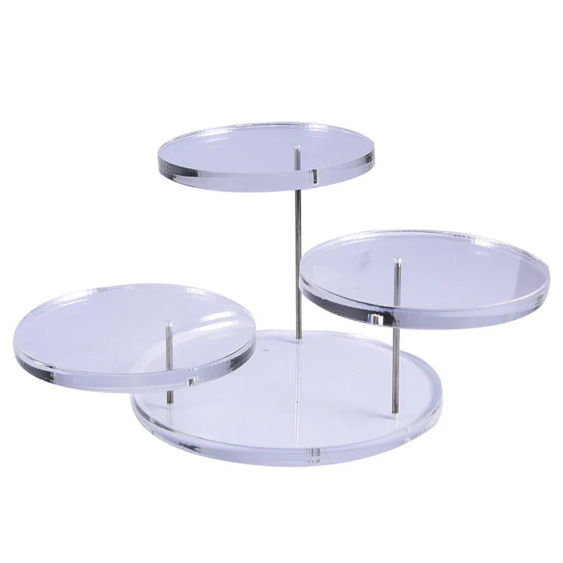 3-Layer Round Acrylic Jewelry Display Stand