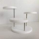 3-Layer Acrylic Jewelry Display Stand Necklace Earring Ring Show Rack