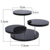 3-Layer Round Acrylic Jewelry Display Stand