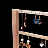 3-Layer Retro Earrings Storage Rack Solid Wood Stand