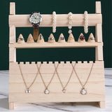 Wood Jewelry Holder 3-Layer Bracelet Stand Organizer