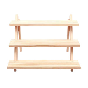 3-Layer Wood Jewelry Holder Rings Necklace Stand Organizer