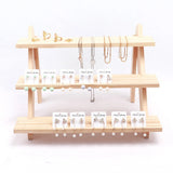 3-Layer Wood Jewelry Holder Stand Dresser Organizer