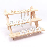 3-Layer Wood Jewelry Holder Stand Dresser Organizer