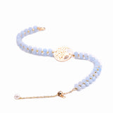 Natural Aquamarine Tree Of Life Charm Bracelet for Women