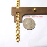 3m Golden Stainless Steel Link Chain DIY Jewelry 7mm Wide Bulk