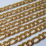 3m Golden Stainless Steel Link Chain DIY Jewelry 7mm Wide Bulk