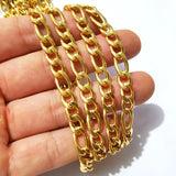 3m Golden Stainless Steel Link Chain DIY Jewelry 7mm Wide Bulk