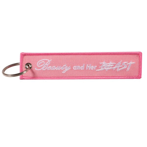Beauty and Beast Motorcycle Keychain Pink Key Chians