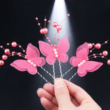 3 PCS Simulated Pearl Women's Hairpin Tiara U-Shaped Headdress