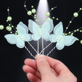 3 PCS Simulated Pearl Women's Hairpin Tiara U-Shaped Headdress
