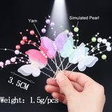 3 PCS Simulated Pearl Women's Hairpin Tiara U-Shaped Headdress
