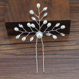3 PCS Silver Wedding Hairpins Pearl & Crystal Bridal Hair Pin Women Bridesmaid