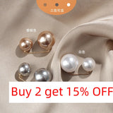 3 PCS Pearls Brooches Dress Skirt Waist Pin Anti-exhaust Button Brooch Women