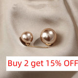 3 PCS Pearls Brooches Dress Skirt Waist Pin Anti-exhaust Button Brooch Women