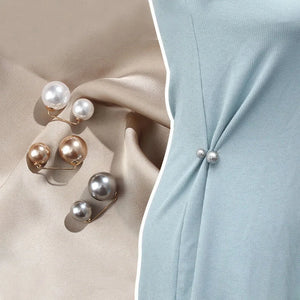 3 PCS Pearls Brooches Dress Skirt Waist Pin Anti-exhaust Button Brooch Women