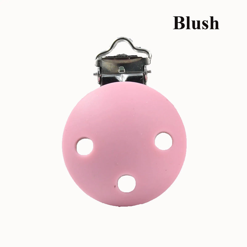 3 PCS 35 MM Round Silicone Clip Pacifier Chain BPA-Free Dummy DIY Teething