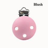 3 PCS 35 MM Round Silicone Clip Pacifier Chain BPA-Free Dummy DIY Teething