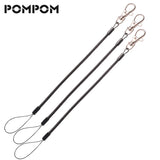 3 PCS Plastic Elastic Keychain Ring Fishing Coil Stretch Lanyard