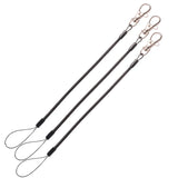 3 PCS Plastic Elastic Keychain Ring Fishing Coil Stretch Lanyard