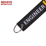3 PCS Remove Before Flight Engineer Key Chain Embroidery Aviation Gift Keyring