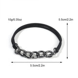 3 PCS Beige Elastic Hair Ties Wrist Chains Hair Accessories