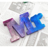 3 Pack DIY Alphabet Letter Mr & Mrs Epoxy Resin Casting Molds