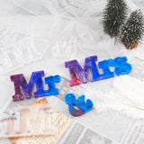 3 Pack DIY Alphabet Letter Mr & Mrs Epoxy Resin Casting Molds