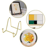 3 Pack Plate Stand Display Iron Easel Plate Holder Metal Frame for Photo Decor