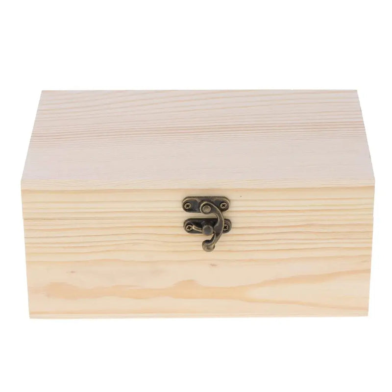 3 Pack Unpainted Wooden Chest Jewelry Box for DIY Crafts Home Decor