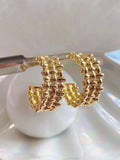 3 Pairs Round Hoop Earrings Women Silver Earrings Jewelry