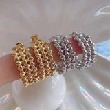 3 Pairs Round Hoop Earrings Women Silver Earrings Jewelry