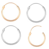 3 Pairs Copper Small Hoop Earrings Silver Nose Ring Accessories