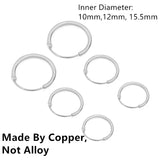3 Pairs Copper Small Hoop Earrings Silver Nose Ring Accessories