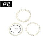 3 Pc/Set Kids' Pearl Bracelet Elastic Bangles Princess Gift